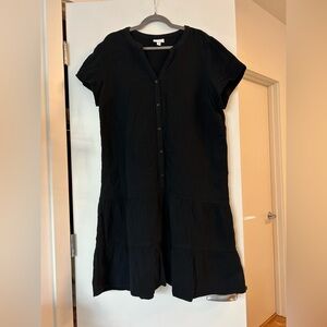 J Jill black babydoll dress